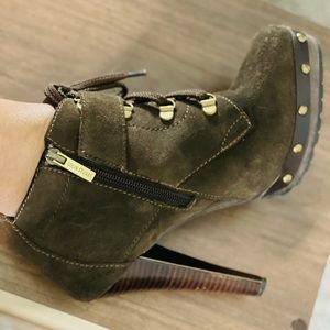 Colin Stuart Brown Studded Booties